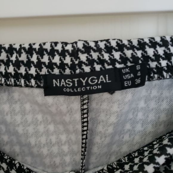 Nasty Gal Stop Houndstooth-ing Me‎ Hi Rise Leggings Pants Size 4 - Picture 7 of 13